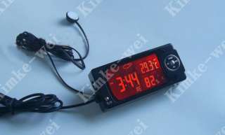 LCD Display Car Thermometer & Hygrometer Clock Alarm  