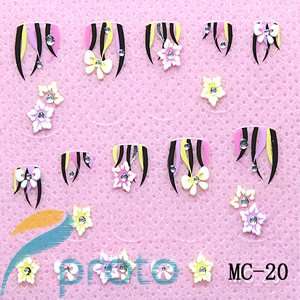 MC 20 3D flower Nail art sticker