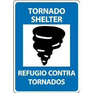 Tornado Shelter (Graphic), Bilingual, 14X10, Adhesive Vinyl  