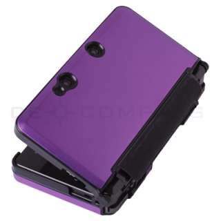 Purple Metallic Style Hard Case Cover For Nintendo 3DS  