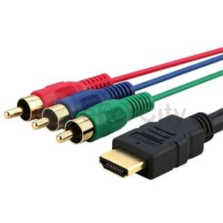 3Ft 1m HDMI To 3RCA 3 RCA Video Component Convert Cable  
