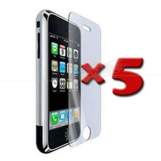 5X NEW CLEAR SCREEN PROTECTOR FOR APPLE IPHONE 3G 3GS  