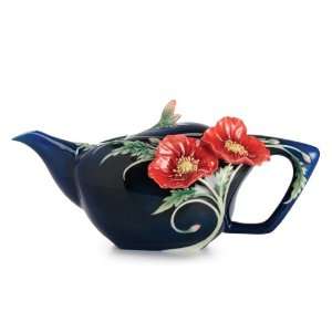  Serenity Poppy Flower Porcelain Teapot by Franz See Coupon 