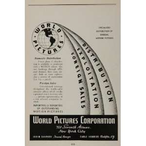   Ad World Pictures Corporation Movie Distribution   Original Print Ad
