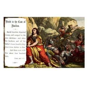  David in the cave of Adullam Giclee Poster Print, 12x16 