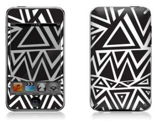 apple ipod touch 3th skin cover sticker vinyl art black white triangle