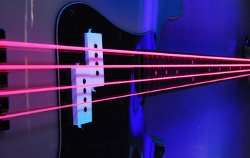   of what these strings look like under uv light on a four string bass