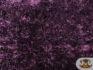 Rosette Satin VIOLET Fabric / 56 wide Sold By the Yard  