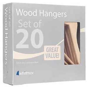  Pk/20 x 2 Whitmor Suit Wood Hangers (6026 1854)