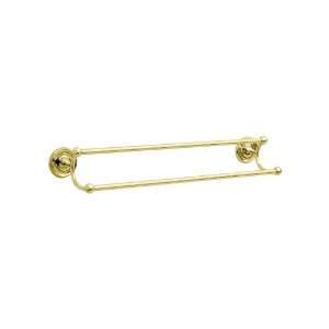   Villa 30 Double Towel Bar in Polished Brass from the Villa Collection