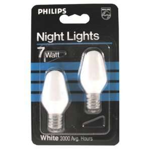 Philips Lighting 2 Count 7 Watt White Night Light Bulbs 257147   Pack 