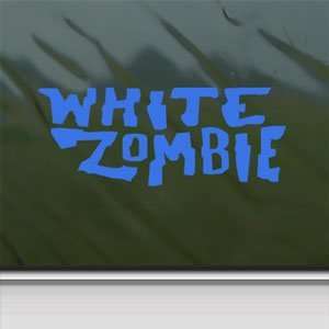 White Zombie Blue Decal Car Truck Bumper Window Blue Sticker