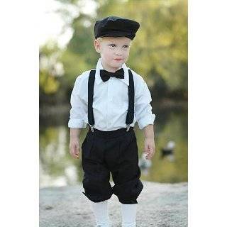   piece set with Suspenders, Bowtie, Newsboy Cap and White Shirt