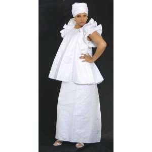  White Brocade Pleated Skirt Set 