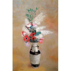    Bouquet with White Lilies in a Japanese Vase