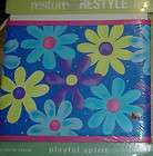 Restore & Restyle BRIGHT COLORFUL DAISIES wallpaper border GREEN 