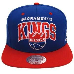 Sacramento Kings Retro Mitchell & Ness Block Hat Cap Snapback Blue Red