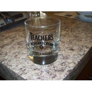    TEACHERS HIGHLAND CREAM SCOTCH WHISKEY Bar Glass 