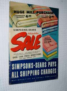 Vintage 1950s Simpsons  Mid Winter Sale Catalog fabric styles 