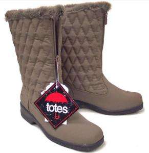 Totes HANNAH Women Warm Winter Waterproof Boot Taupe  