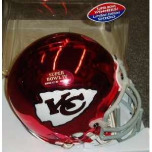 Kansas City Chiefs Riddell SB Chrome Mini Helmet  Sports 