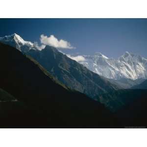 Mount Everest and Other Mountains in the Khumbu Valley Region of the 