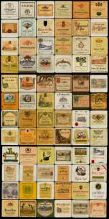 72 Wine Labels Marble Tiles for Wine Cellars, and Bars  