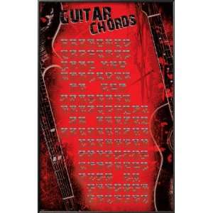  Guitar Chords 4 Lamina Framed Poster Print, 23x35