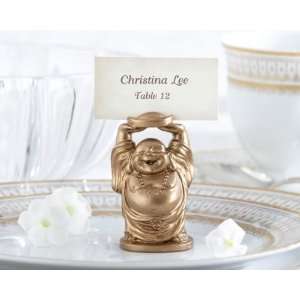 Baby Keepsake Laughing Buddha Golden Buddha Place Card Photo Holder 