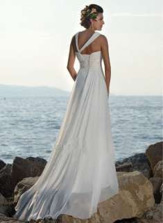   chiffon A line evening bridesmaids dresses beach wedding dress  