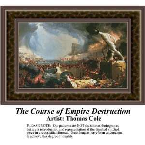  The Course of Empire Destruction, Cross Stitch Pattern PDF  