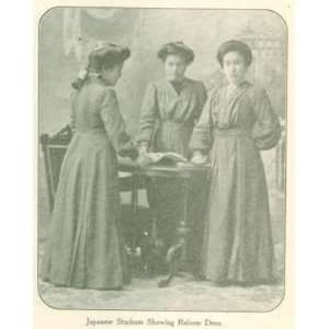   1906 Reform Dress Costume For Japanese School Girls 