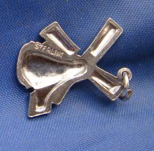 Vintage Silver Dutch Windmill Charm marked STERLING  