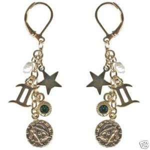   Kirks Folly Crystal Star Gazer Earrings Gemini Zodiac 