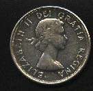 Canada silver coin 50 fifty cents 1962