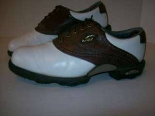   DryJoy Opti Flex Leather Saddle Golf Shoes Sz 9W # 53410  