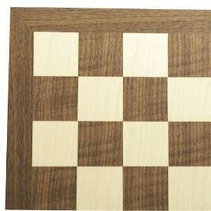   75in Walnut and Maple Chessboard with 2.2in Squares