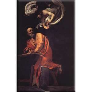   Saint Matthew 19x30 Streched Canvas Art by Caravaggio