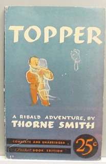 TOPPER adventure Thorne Smith VINT PB gc 1939 Pocket#4  