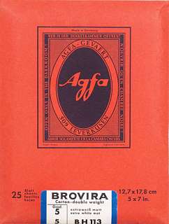 Vintage Agfa Gevaert AG Brovira BH113 5 5x7 Photo Paper  