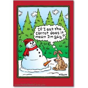  Eat the Carrot Set of 12 Humor Christmas Cards Health 