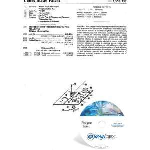  NEW Patent CD for ELECTRON BEAM VAPORIZATION COATING 