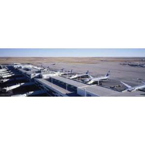  Airplanes Parked in Airport, Denver International Airport 