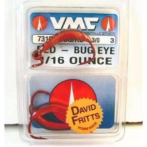  VMC Bug Eye Worm Hook 1/16oz 3/0 Red