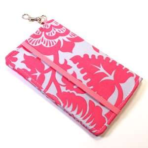 Kailo Chic Cell Phone Wallet Flip Cover Case with Key Clasp  Pink Gray 