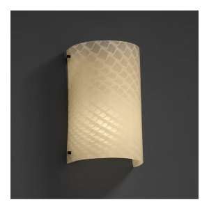 Justice Design Group FSN 5542W WEVE MBLK Fusion 1 Light Outdoor Wall 
