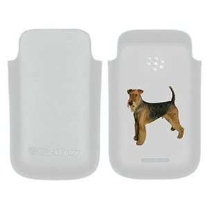 Airedale Terrier on BlackBerry Leather Pocket Case  