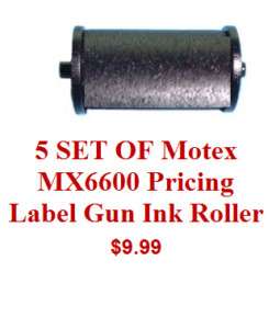 SET OF Motex MX6600 Pricing Label Gun Ink Roller  