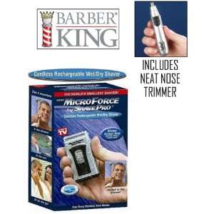  Microforce Wet Dry Shaver with Barber King Neat Nose and 