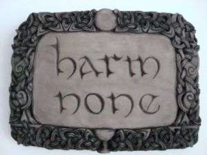 Harm None Wiccan Pagan Saying Wall Plaque Gift  